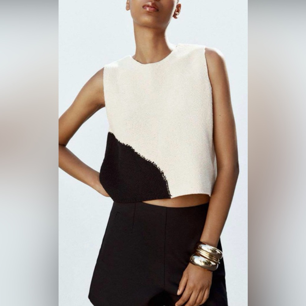 Zara Monochrome Tank Top, small